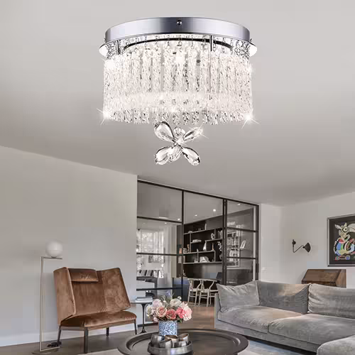 LED Deckenlampe mit Kristallen