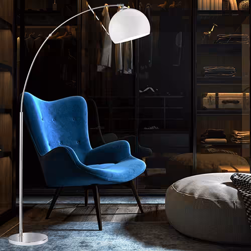 Bogenstehleuchte in weiß