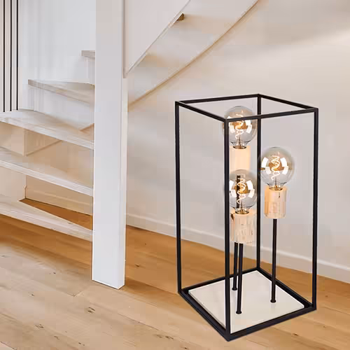 Tischleuchte mit Metallrahmen