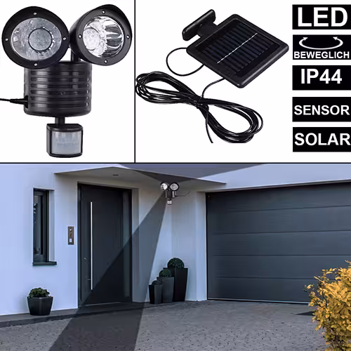 LED Solar Baustrahler mit Sensor