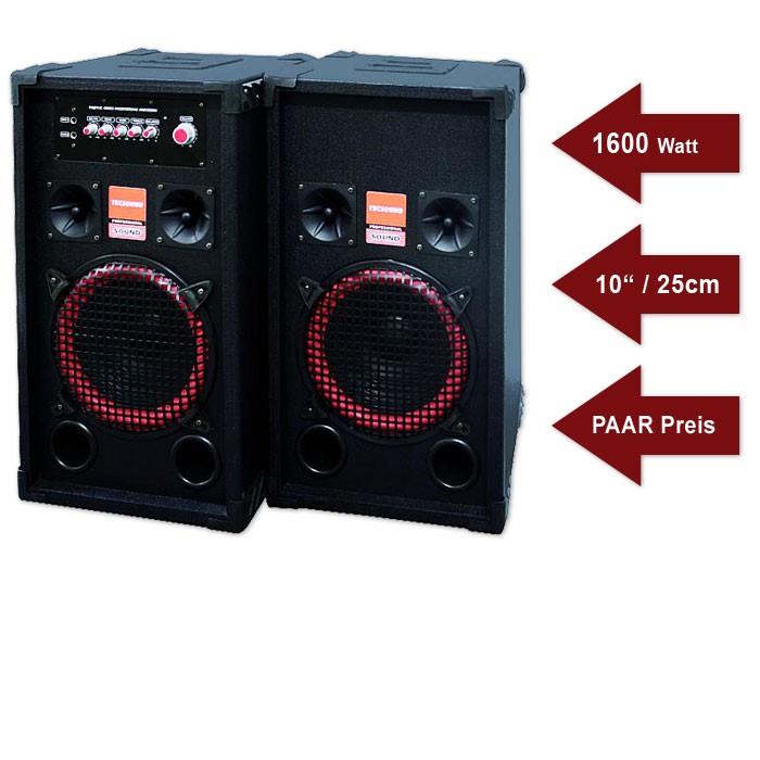 1600W PA Party DJ Karaokeanlage Musik Anlage Karaoke Aktiv Boxen