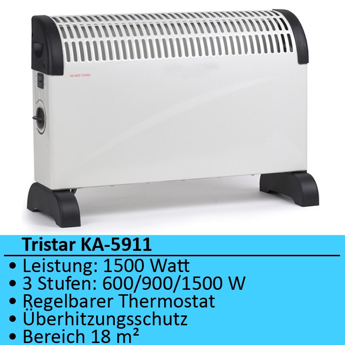 1500W Konvektor Heizung Elektro Heizgerät Elektrische Heizung