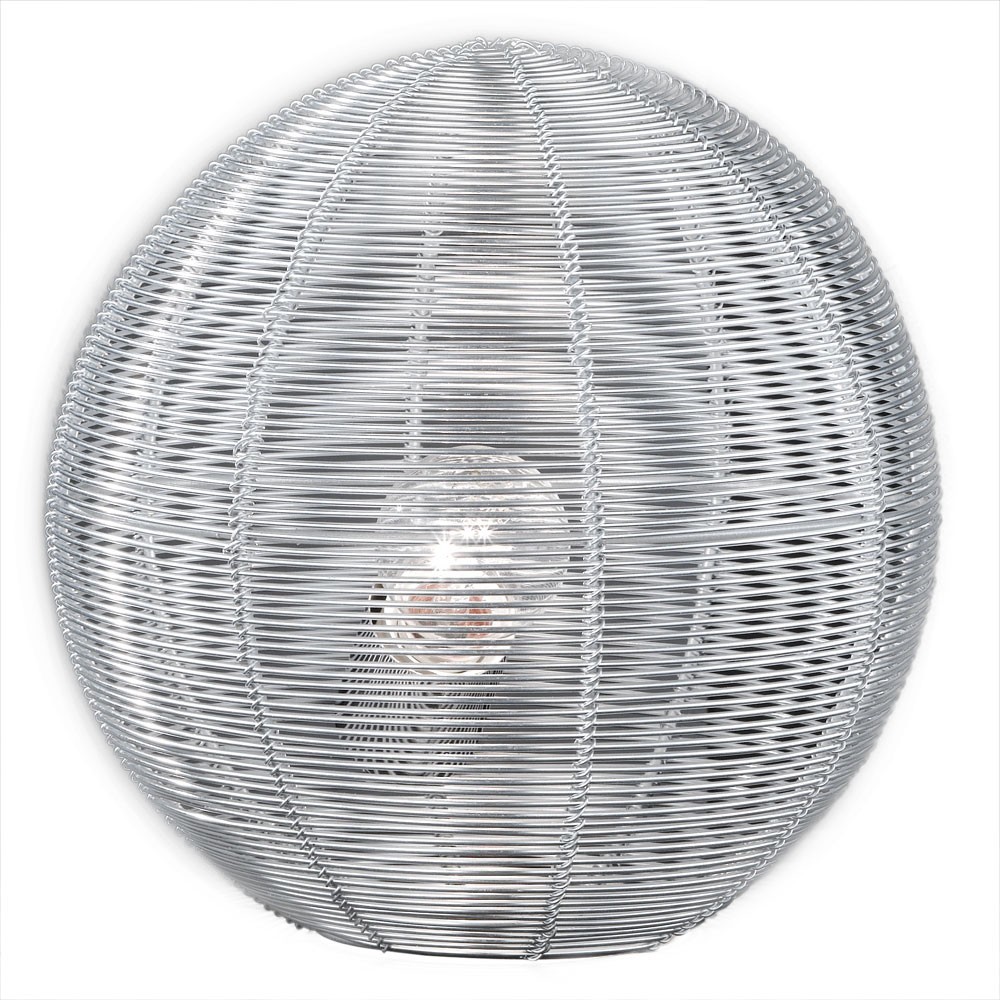 Led 5 watt tischleuchte drahtkugel leuchte lampe wohnzimmer chrom